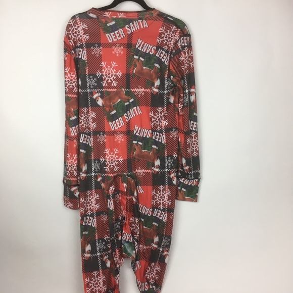Wembley deer Santa one piece Christmas pajamas - Picture 7 of 7